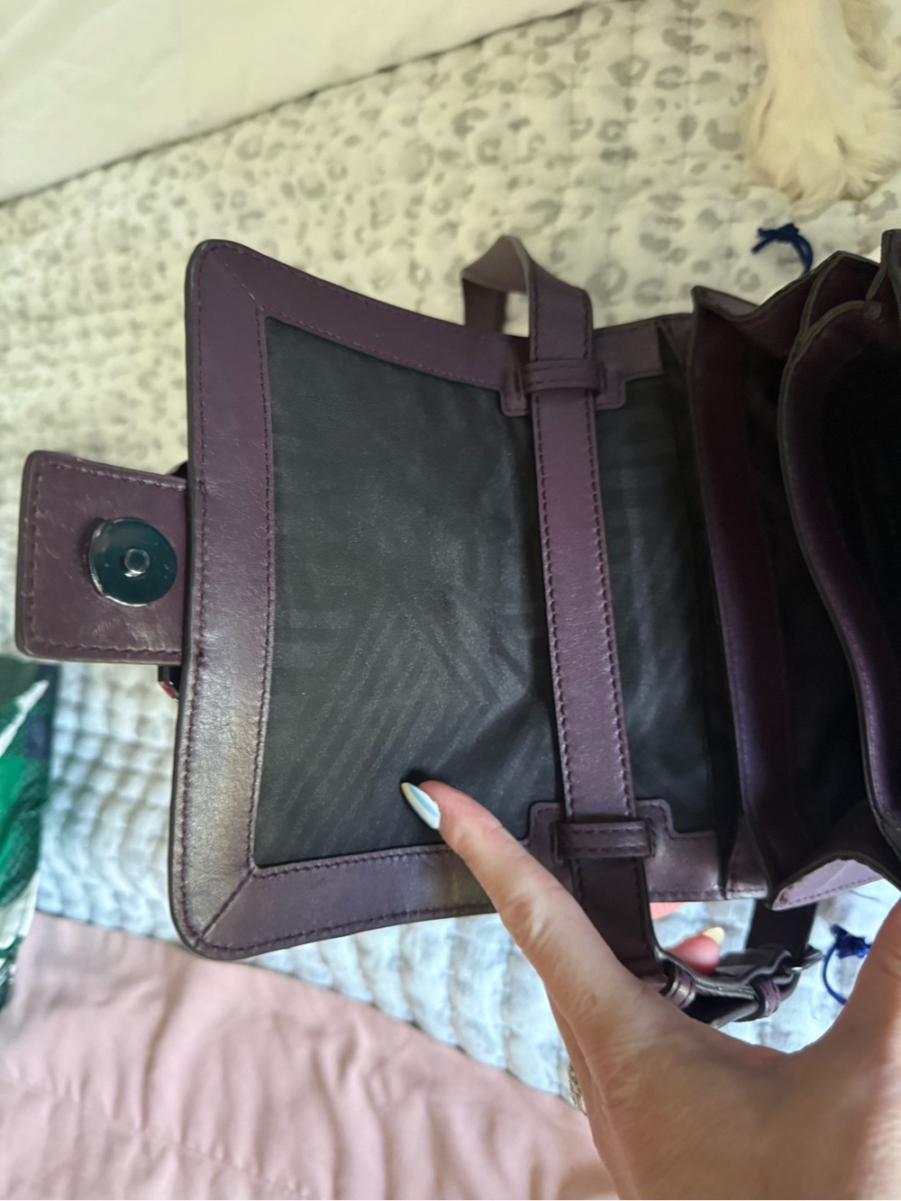 Rebecca Minkoff Deep Plum Leather Crossbody - Picture 8 of 10